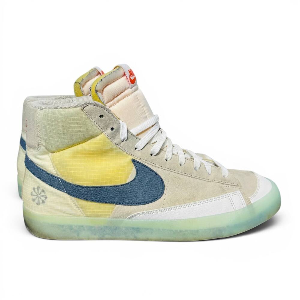 Nike Blazer Mid DH4505-200 Cream Blue Green High Top Sneakers Mens Size 13